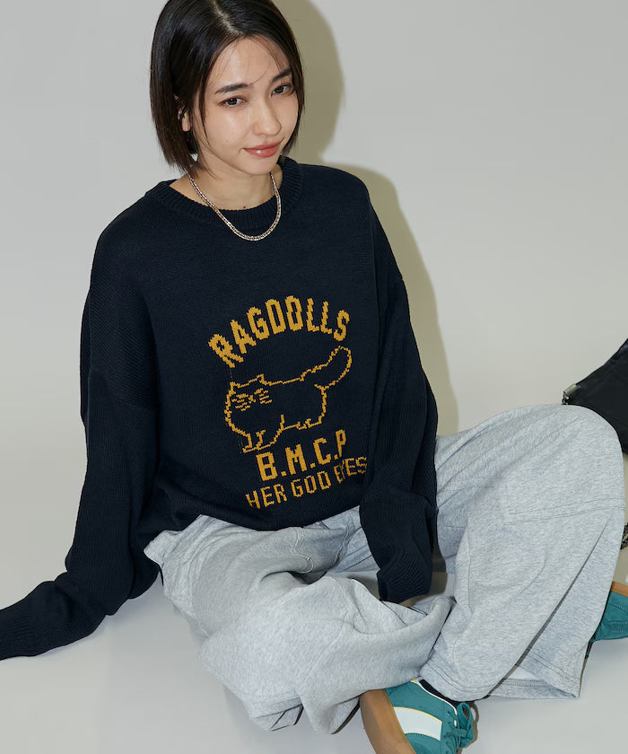 RAGDOLLS CAT Ragdoll Cat Jacquard Knit Limited Edition
