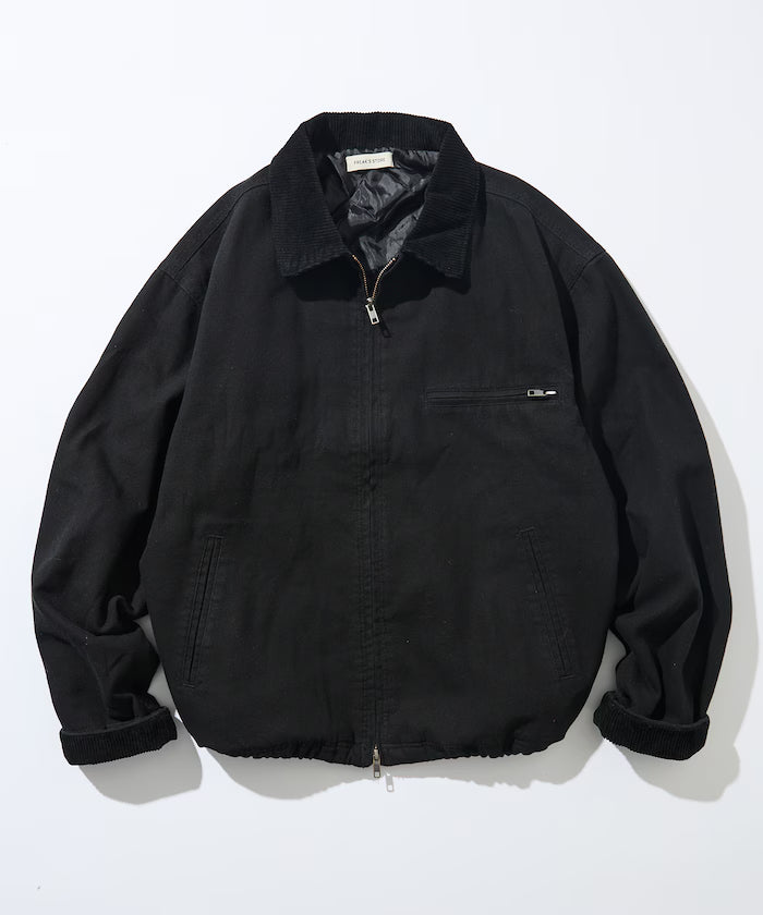 Big Silhouette Corduroy Switch Duck Blouson [Limited Edition] - Black