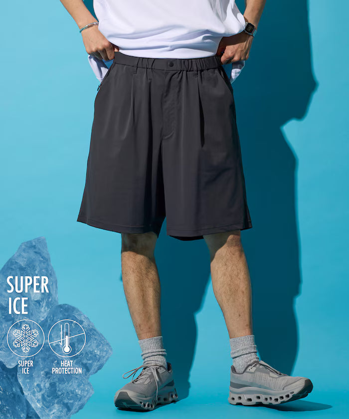 SUPER ICE / Super Ice Easy Short Pants with Contact Cooling / Quick Dry / UV Cut - Charcoal
