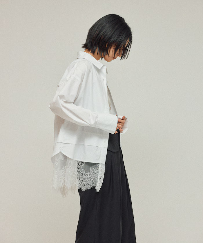 Oversized Lace Layered Shirt