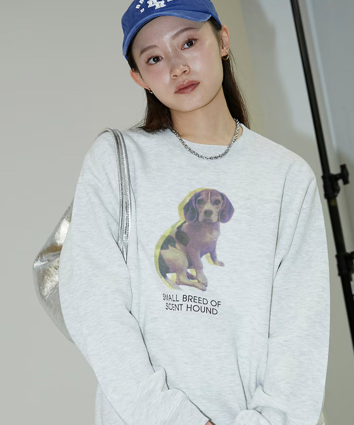 Dog Photo Print Fleece Lined Sweat Pullover Limited Edition