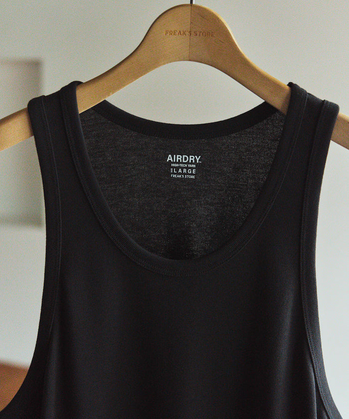 AIRDRY FUNCTIONAL High-Performance Material Ribbed Tank Top / Quick Drying / Heat Shielding