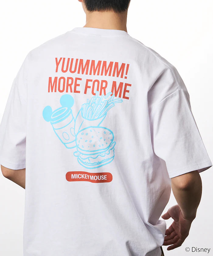 DISNEY/Mickey Mouse/Exclusive Crew Neck Printed Sweatshirt/FOOD 【Limited Release】 - White