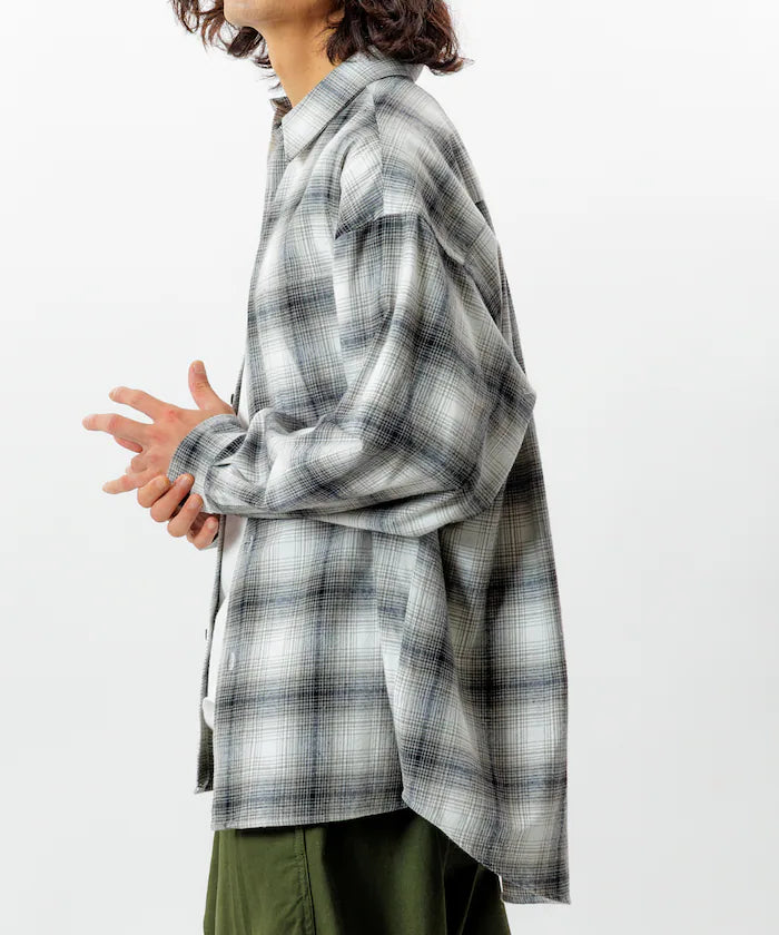 Relax Fit Relax Fit Ombre Check Flannel Shirt [Limited Edition]