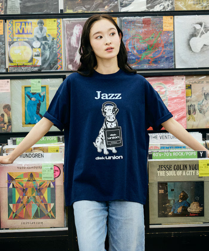 Limited Release diskunion×FREAK'S STORE Exclusive Dalmatian Big Silhouette Print Crew Neck T-Shirt