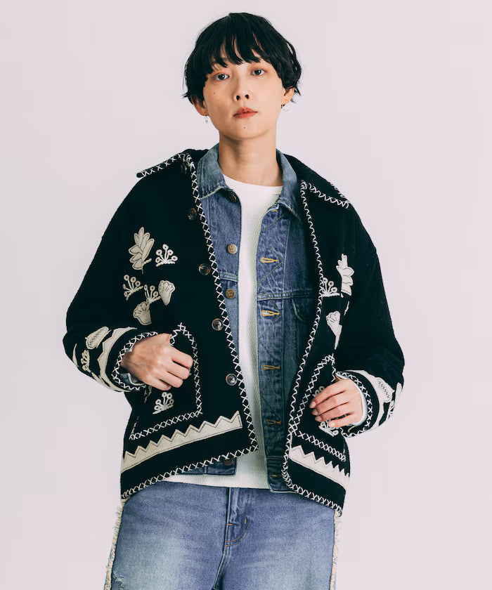 Indian Embroidery Wool Mexican Jacket