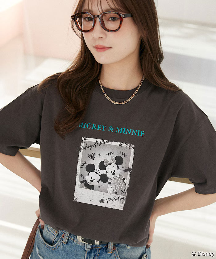 Minnie Mouse Graffiti Style Photo Art T-Shirt Limited Edition - Charcoal Gray