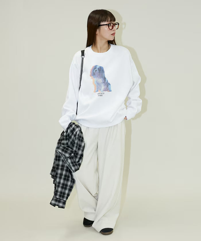 Dog Photo Print Fleece Lined Sweat Pullover Limited Edition