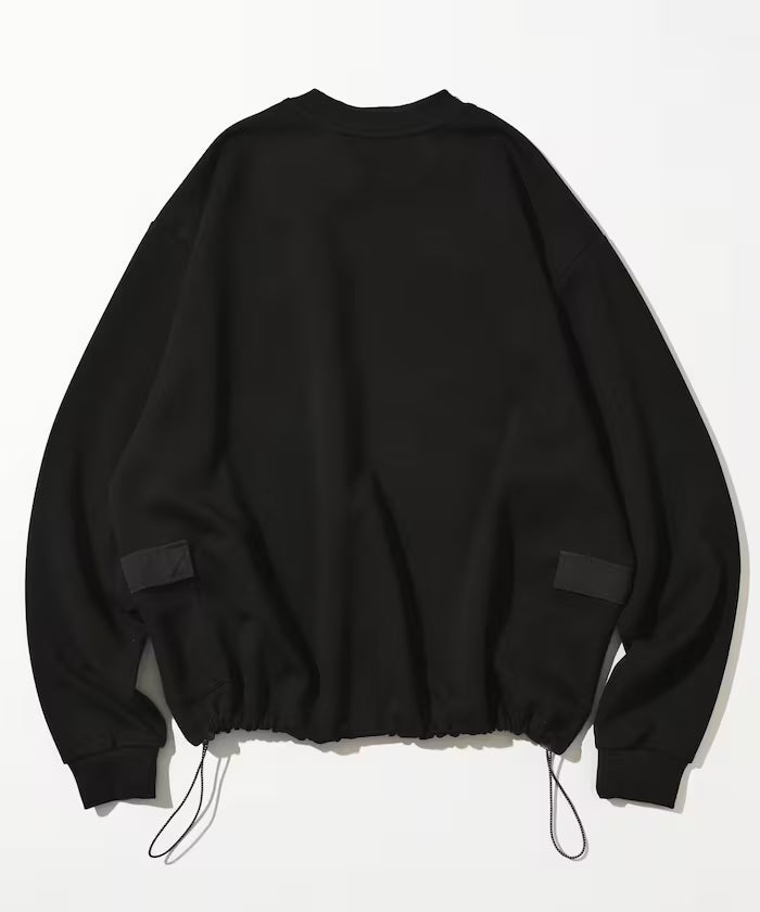 <New Color Added> Side Pocket Spindle Cardboard Crew Neck Sweatshirt