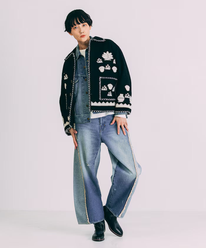 Indian Embroidery Wool Mexican Jacket