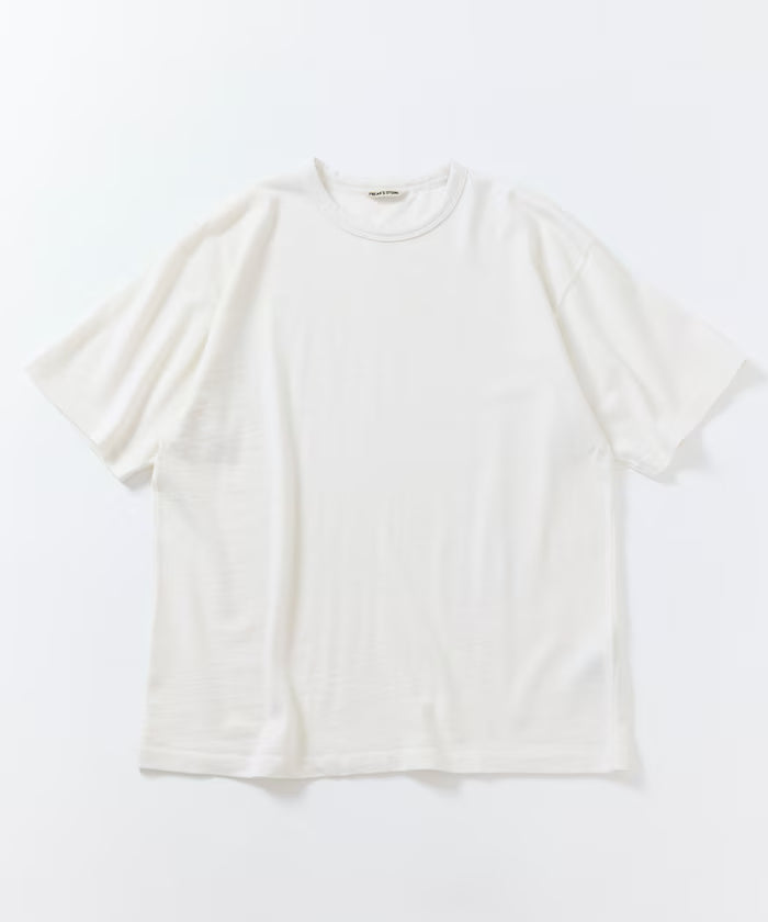 SUPER MERINO WOOL×INKEEP Crew Neck Short Sleeve T-Shirt