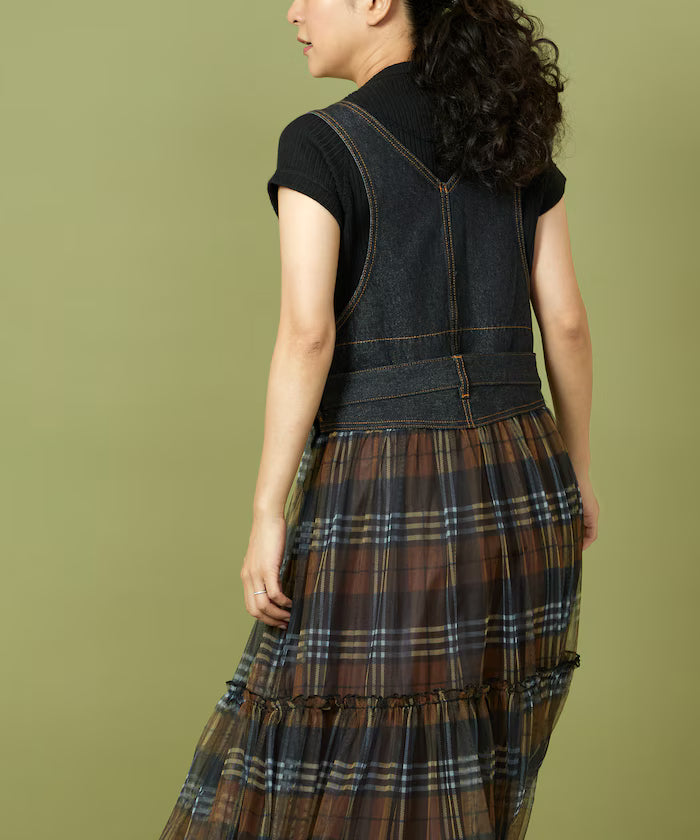 Tulle Docking Salopette Dress