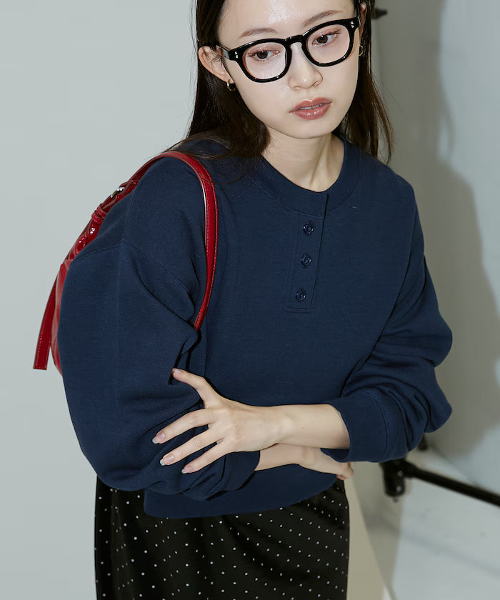 Henry Neck Sweat Pullover Limited Edition - Navy