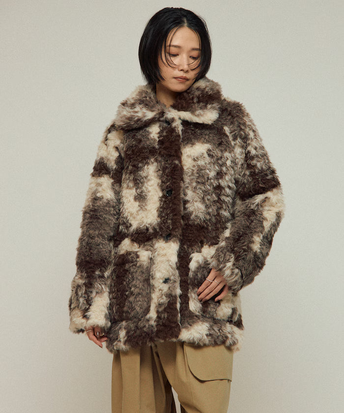 Fake Fur Mid-Length Coat / Fur Coat