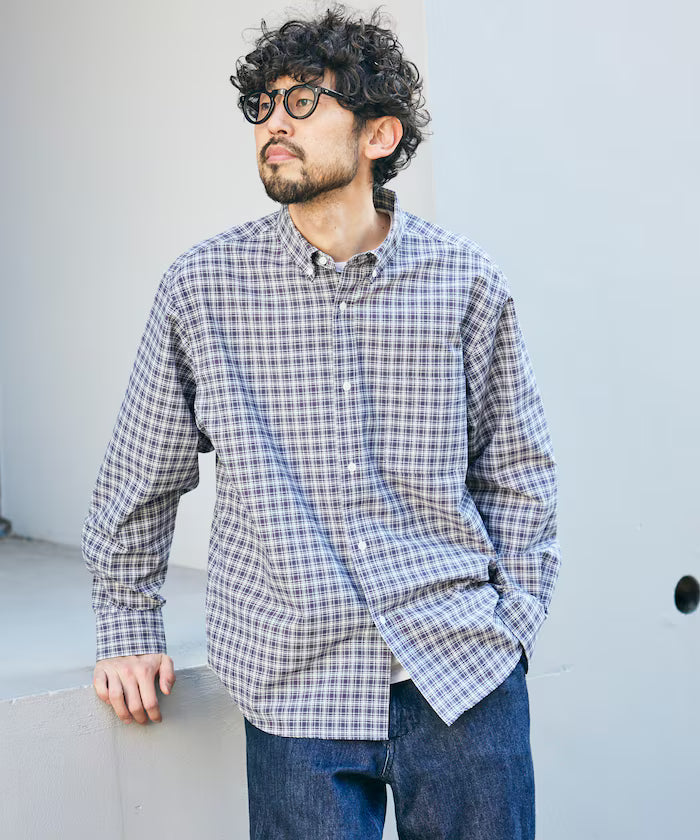 AIRDRY HIGH TECHYARN High-performance Material Oxford Button-down Shirt Long Sleeve