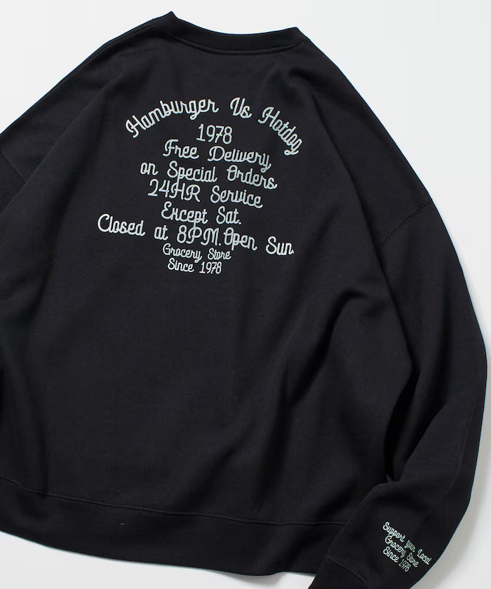 Big Silhouette Varsity Jacket Design Crew Neck Sweat / Back Print [Limited Edition]