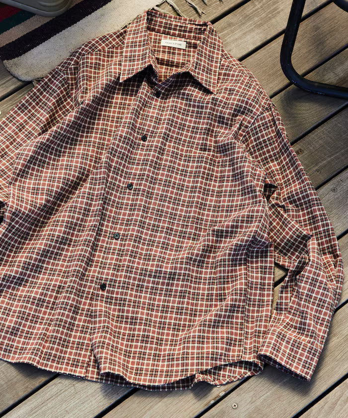 Relax Fit Relaxed Fit Regular Color Flannel Check Shirt [Limited Edition]