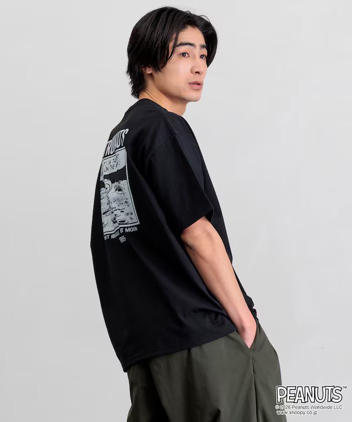 PEANUTS/Peanuts Exclusive Big Silhouette Back Print Crew Neck T-Shirt/ASTRONAUTS 【Limited Edition】
