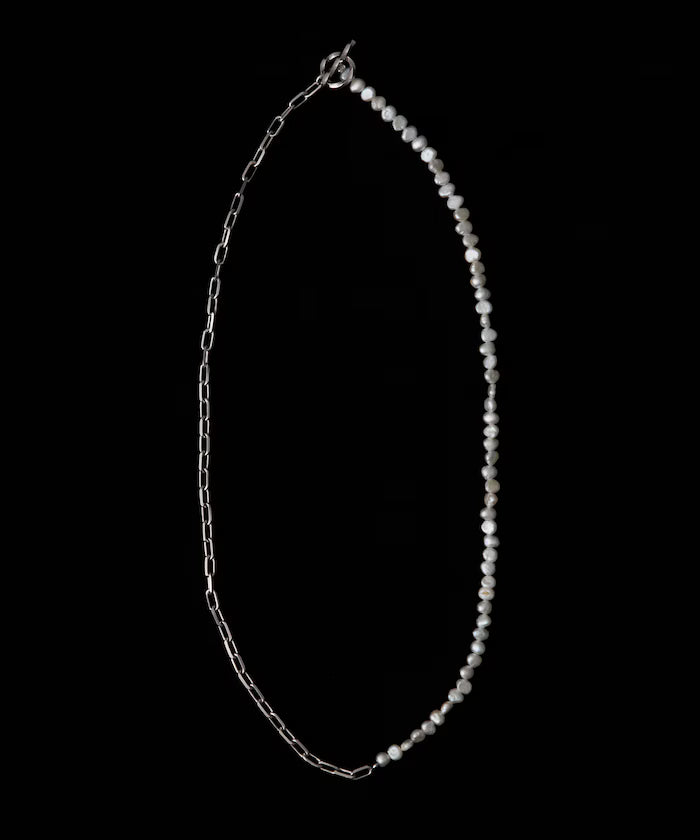 [Release on April 1 at 12:00] SILVER925 Freshwater Pearl Combo Chain Necklace