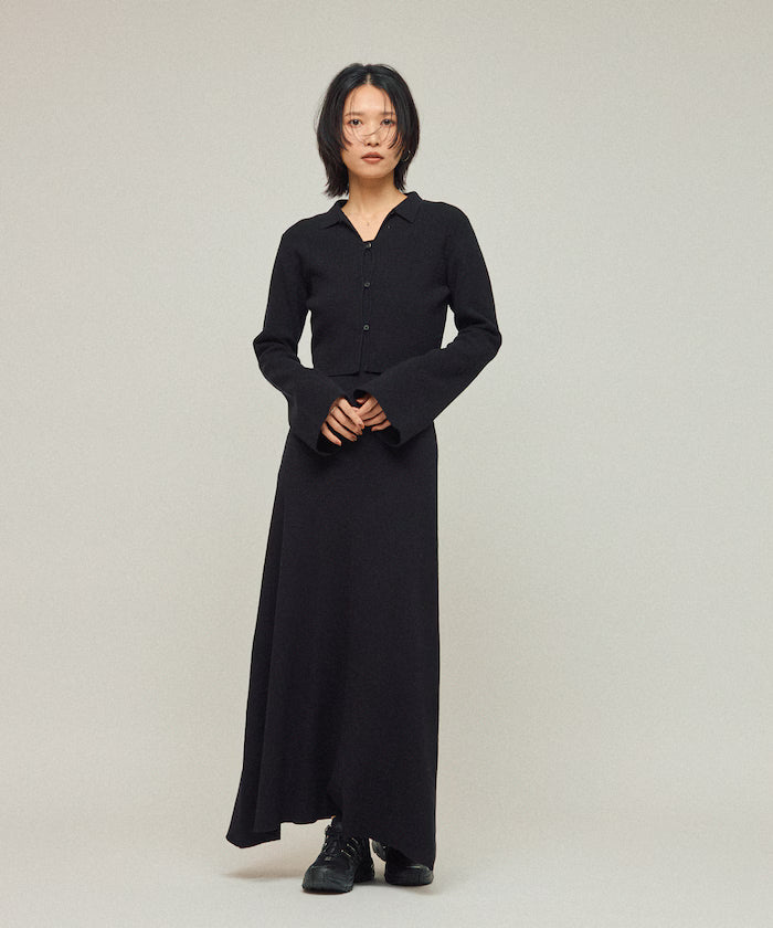 Functional Fabric Silk Blend Knit Ensemble Dress / Anti-Pill / Machine Washable