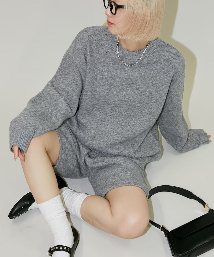 Knit Top Short Pants Set Up Limited Edition