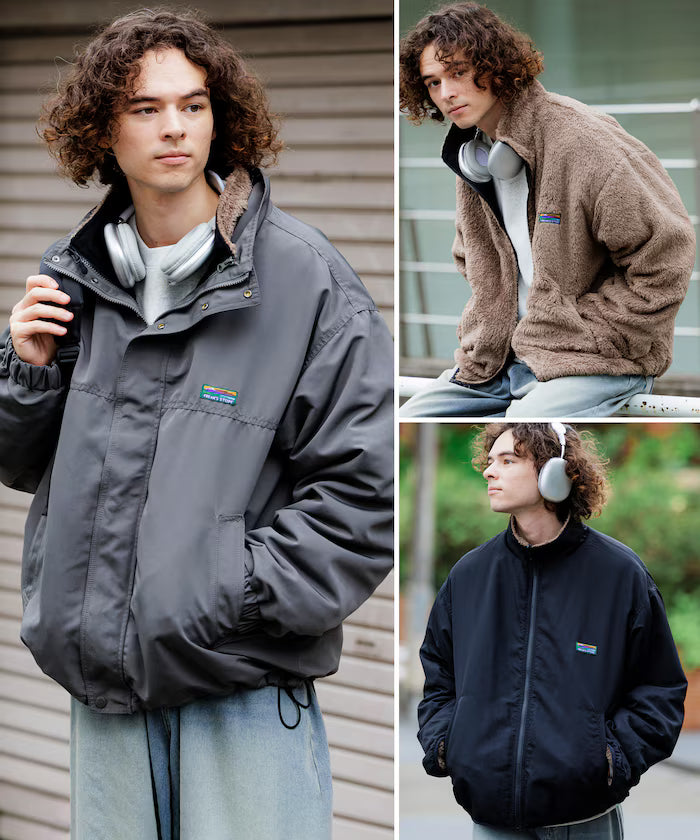 Reversible Liner Set 4way Stand Collar Blouson / Nylon Fleece Liner Set / 2-piece Set [Limited Edition]