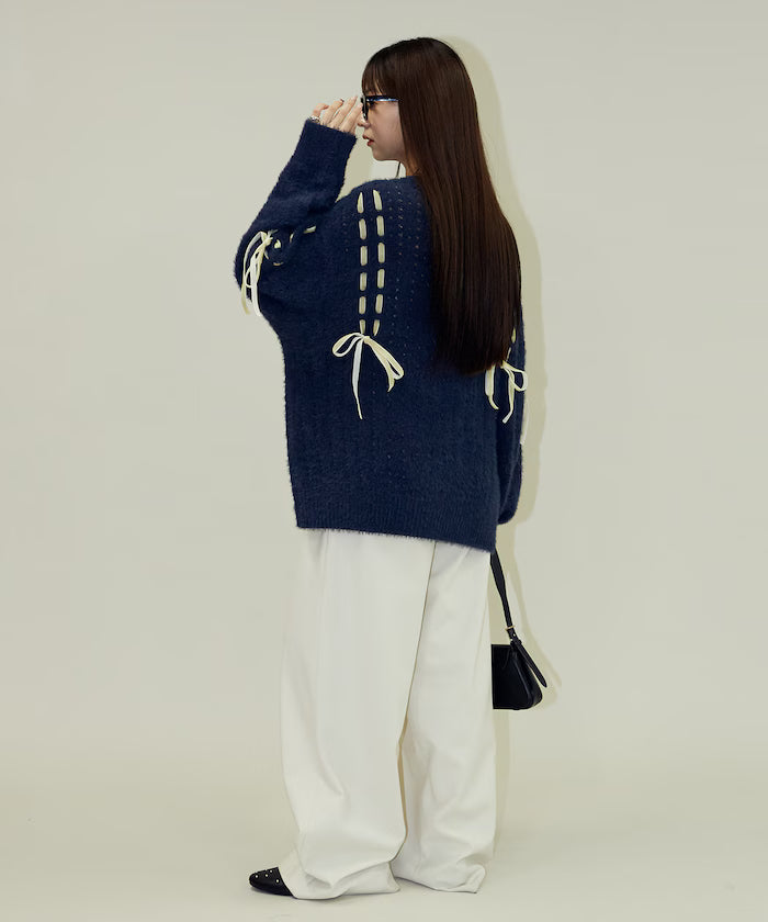 Velvet Ribbon Woven Feather Knit Limited Edition