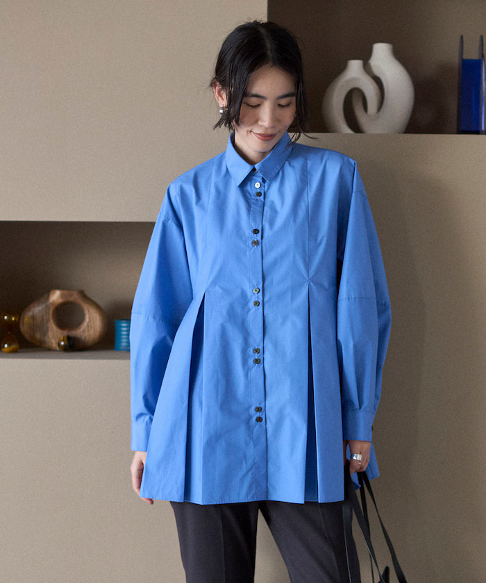 Box Stacked Balloon Sleeve Long Sleeve Shirt