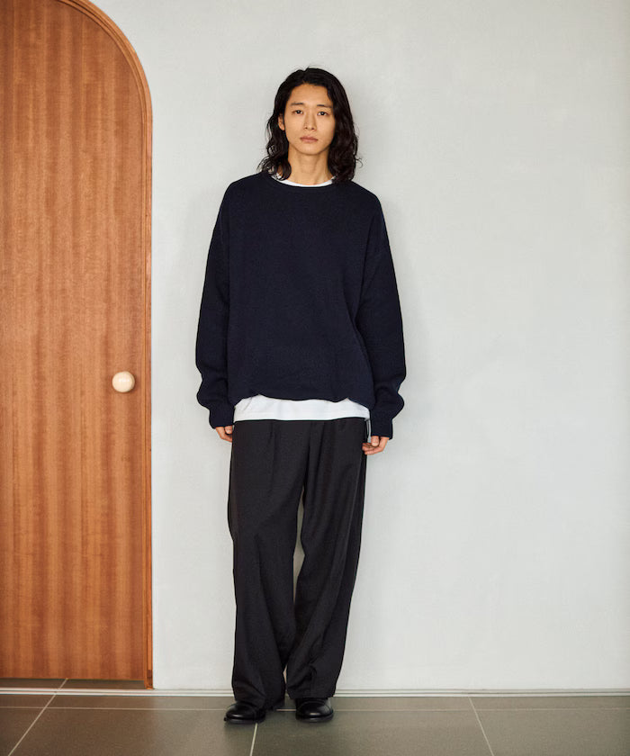 Milan Rib Spindle Crew Knit / Easy Care