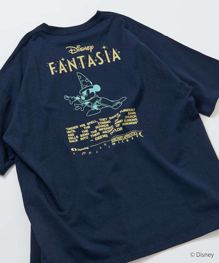 DISNEY/Mickey Mouse 'Fantasia'/Back Print Crew Neck T-Shirt [Limited Edition]