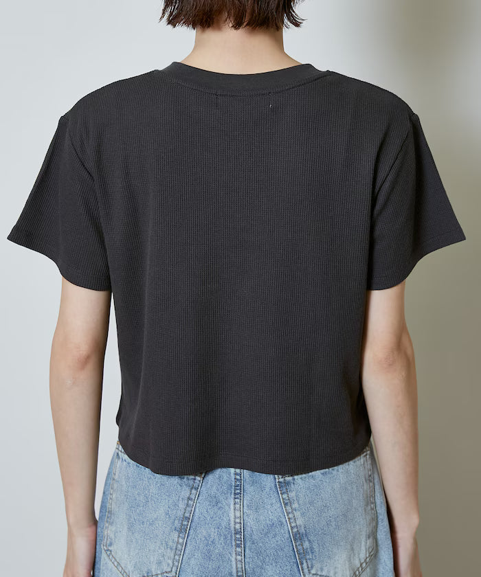 Light Waffle Henley Neck T-Shirt Limited Edition