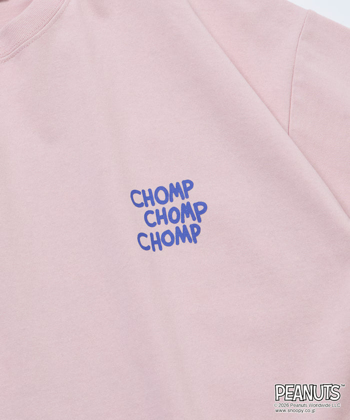 PEANUTS/Peanuts Limited Edition Big Silhouette Back Print Crew Neck T-Shirt/CHOMP 【Limited Edition】
