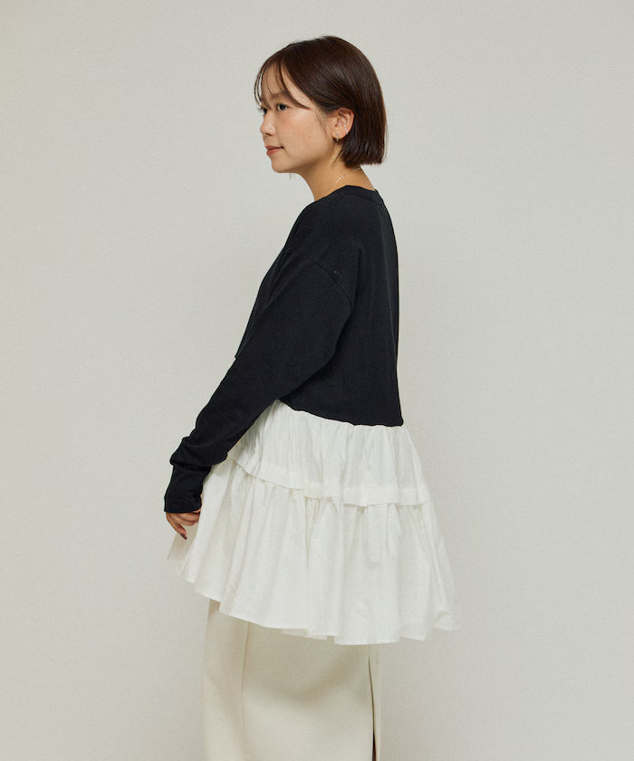 Organic Cotton Tiered Long Sleeve T-shirt