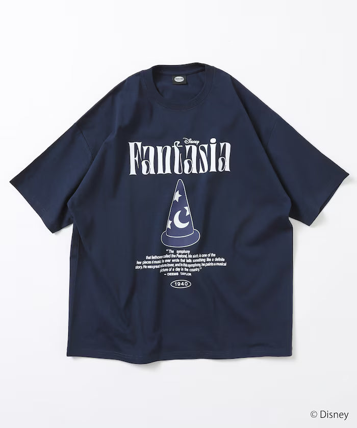 Limited Edition/DISNEY Disney Special Order Big Silhouette Front Print Crew Neck T-Shirt Fantasia