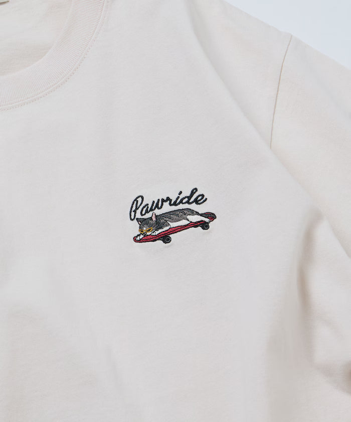 Relaxed Fit One-Point Animal Embroidery Crew Neck T-Shirt [Limited Edition]