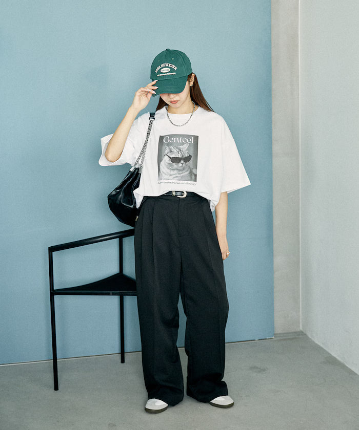 "Genteel" Cat Animal Print T-Shirt Limited Edition