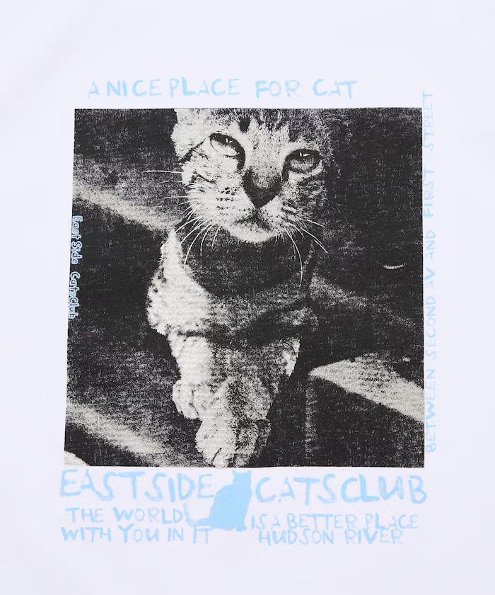 Big Silhouette Back Print Crew Neck T-Shirt / CAT Photo 【Limited Edition】