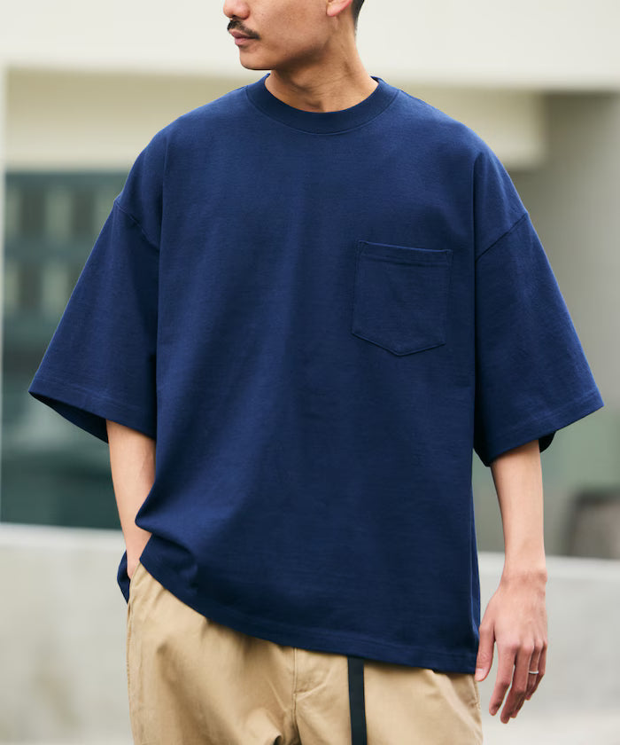 9 oz Heavyweight Big Silhouette Crew Neck Pocket T-Shirt / Heavyweight [Limited Edition] - Navy