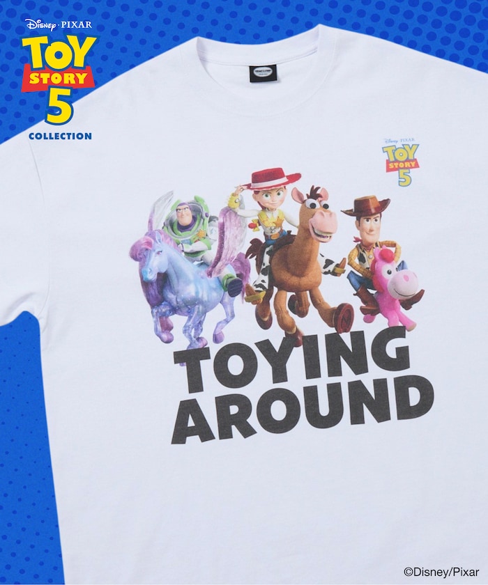 [Sales start on May 22 at 12:00] 'Toy Story 5' Design Exclusive Character Crew Neck Printed T-Shirt [Limited Edition] - White ALL STAR