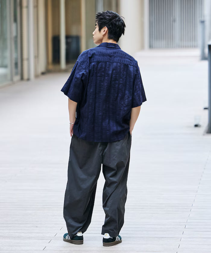 Relaxed Fit Allover Jacquard Open Collar Shirt [Limited Edition]