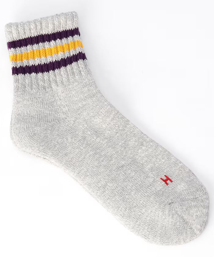 Custom Slub 3-Line Quarter Socks (Fits 25.0-27.0cm)