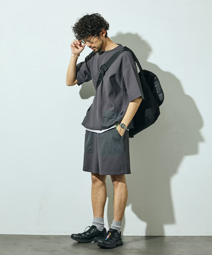 Side Pocket Spindle Tech Thermal Short Sleeve T-Shirt / Big Silhouette