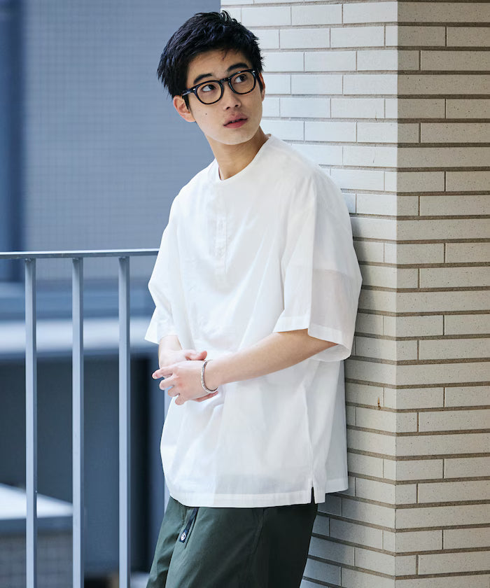 Relax Fit Relaxed Fit Henley Neck Pullover Shirt [Limited Edition]