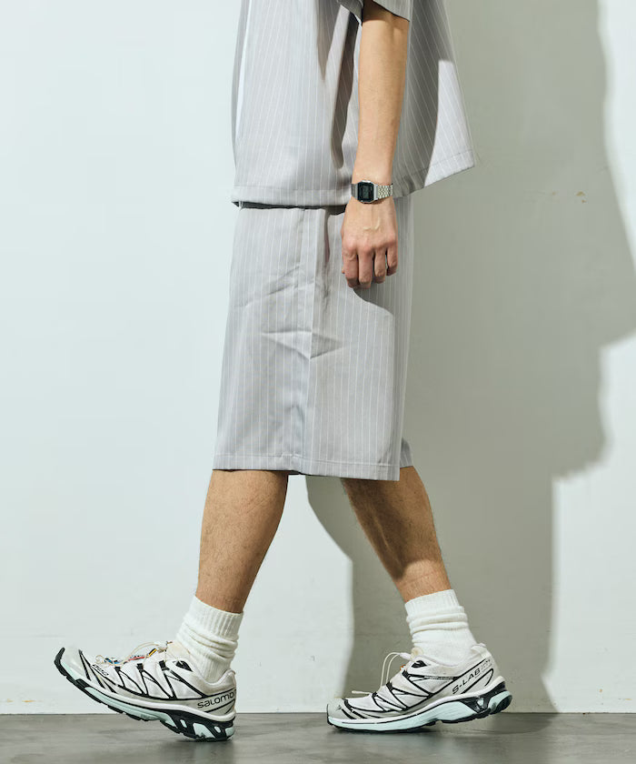 Stripe Easy Wide Shorts / Compatible with Setup