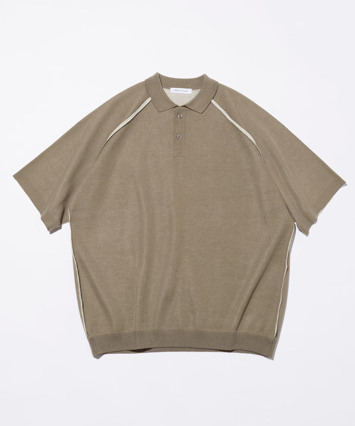 COOL TOUCH Double Face Color Polo Neck Knit Pullover Contact Cooling