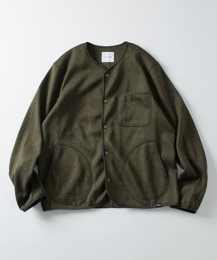 Relaxed Fit Knit Fleece Cardigan