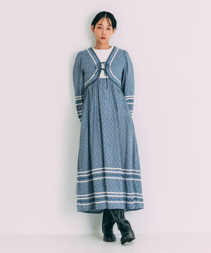 Bust Cut One-Piece with Chest Quilt and Ribbon