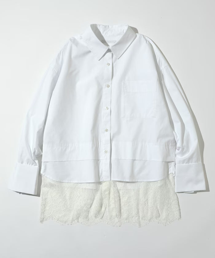 Oversized Lace Layered Shirt