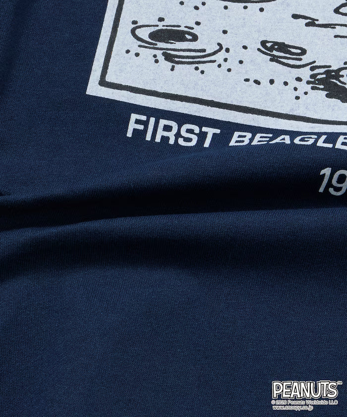 PEANUTS/Peanuts Exclusive Big Silhouette Back Print Crew Neck T-Shirt/ASTRONAUTS 【Limited Edition】