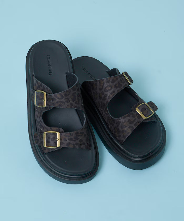 Lazerette SW Double Strap Slide Sandal / Platform Sole [23~28cm] 【Limited Edition】